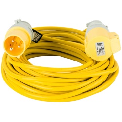 Defender 110V Yellow Extension Leads (16 Amp - 14M & 16M)