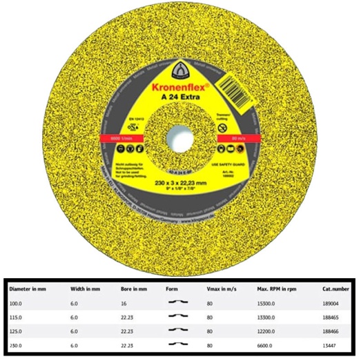 Image of Kronenflex Grinding Discs For Metals - A24 Extra